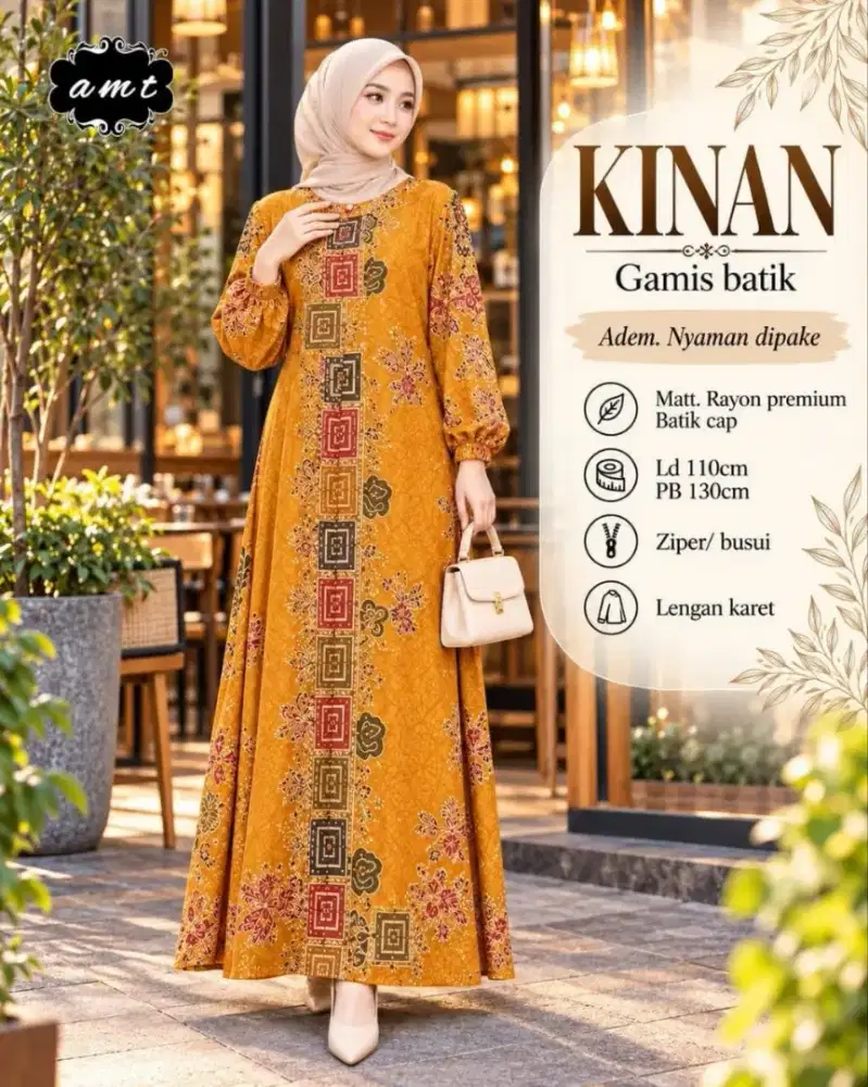 Rp150.000,-

GAMIS BATIK
Cap

Rayon Premium
LD 110 PB 130
Zipper Busui