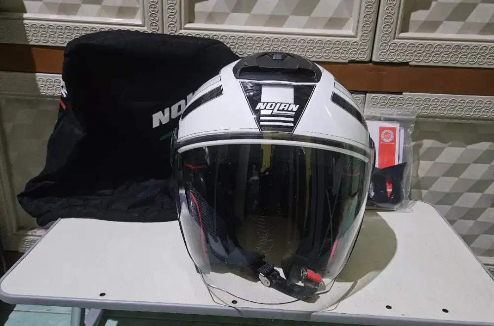 Helm Nolan N40.5 Metal White (double visor)