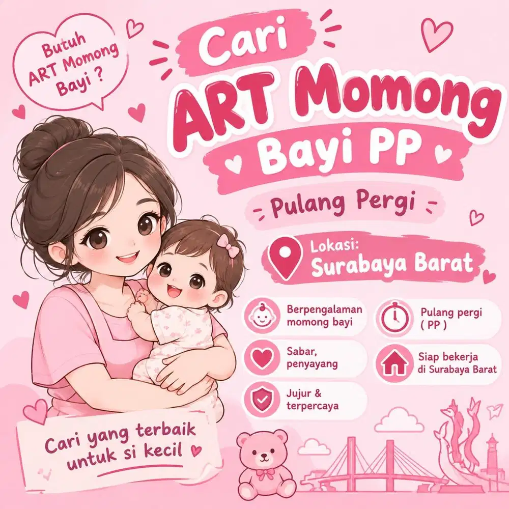 Dicari art momong PP surabaya barat