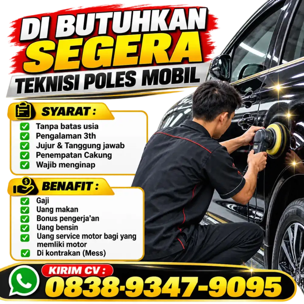 Di butuhkan tekniksi poles mobil