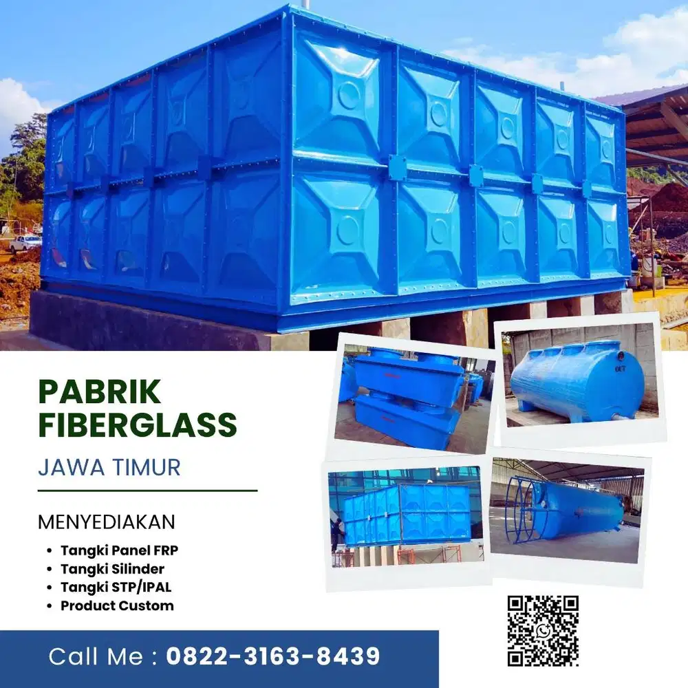Pabrik Tangki FRP, Roof Tank Fiberglass Dan Tangki Ipal Di Mojokerto