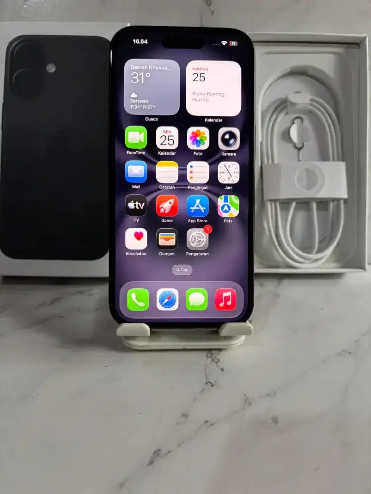 Iphone 16 128gb Black Inter AllOperator Fullset NoMinus