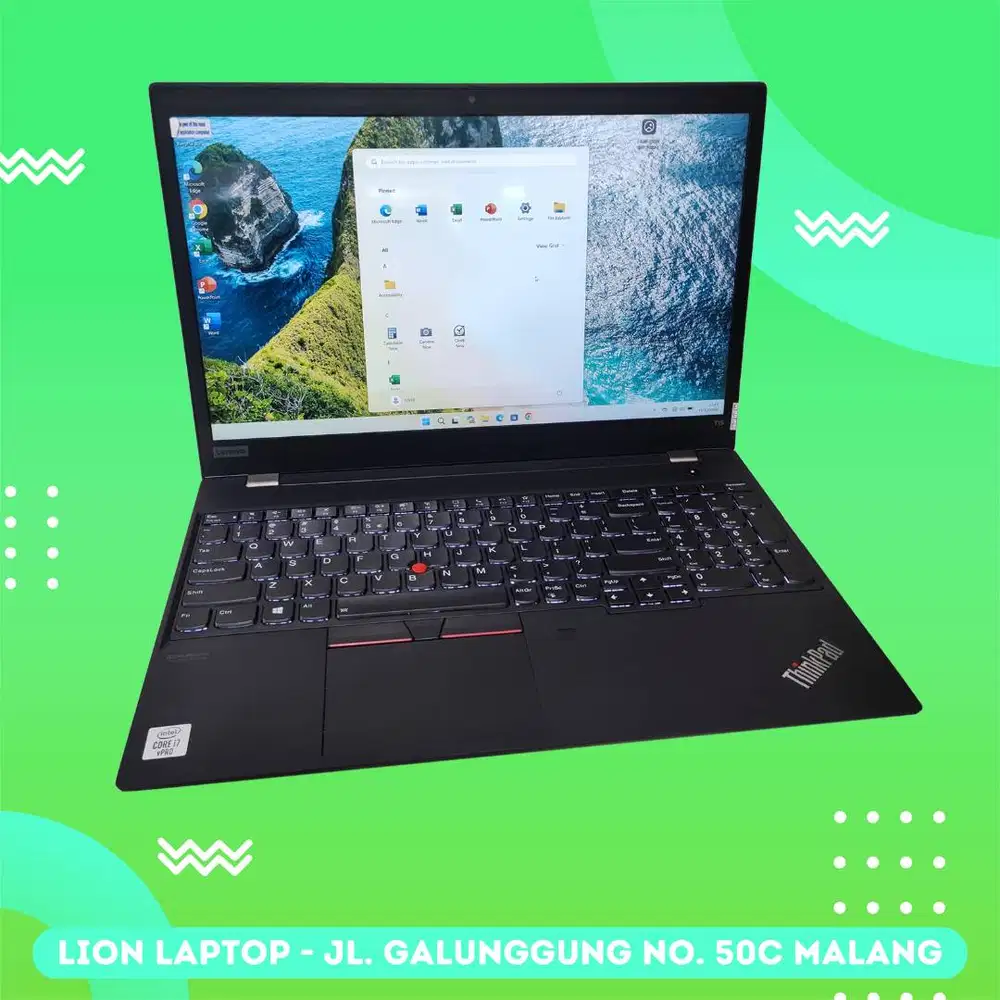 SSD 512GB i7 gen 10 Double VGA Lenovo Thinkpad T15 [28|10]