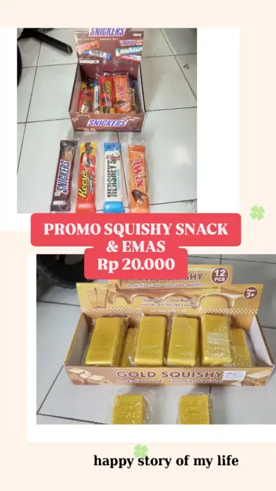 PROMO Mainan Anak Squishy Snack Gold