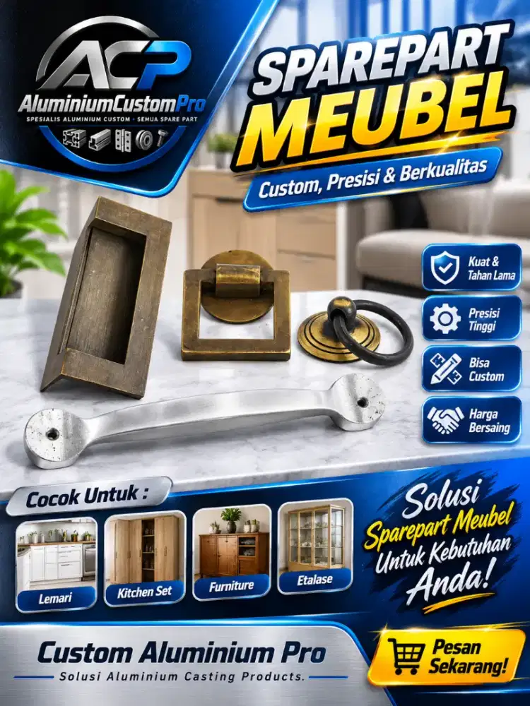 Jasa Pembuatan Sparepart Meubel Custom Aluminium