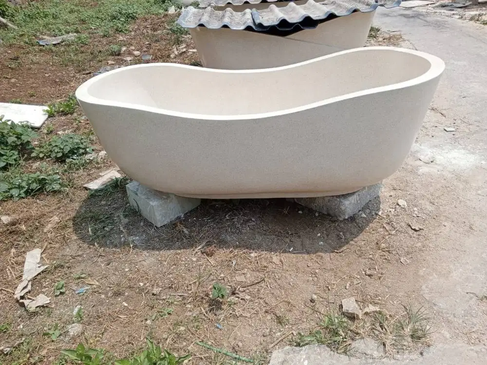 Bathtub Terrazzo Handmade 170x70x55 cm - Minimalis Mewah Depok