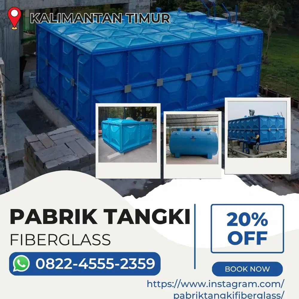 Tangki Fiberglass FRP-Panel Tank, Roof Tank Ground Tank Paser