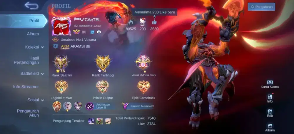 Jual aku mobile legend