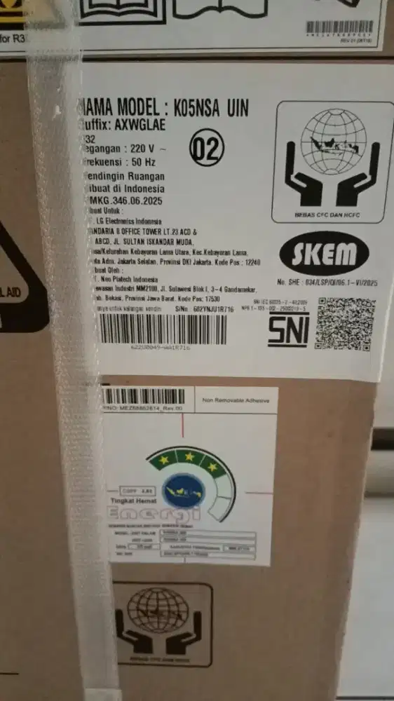 AC LG 1/2 PK K05NSA TURBOCOOL - BARU BNIB