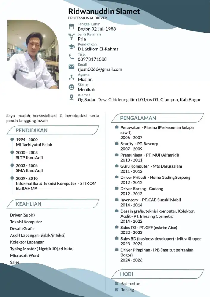 Cari loker area bogor
