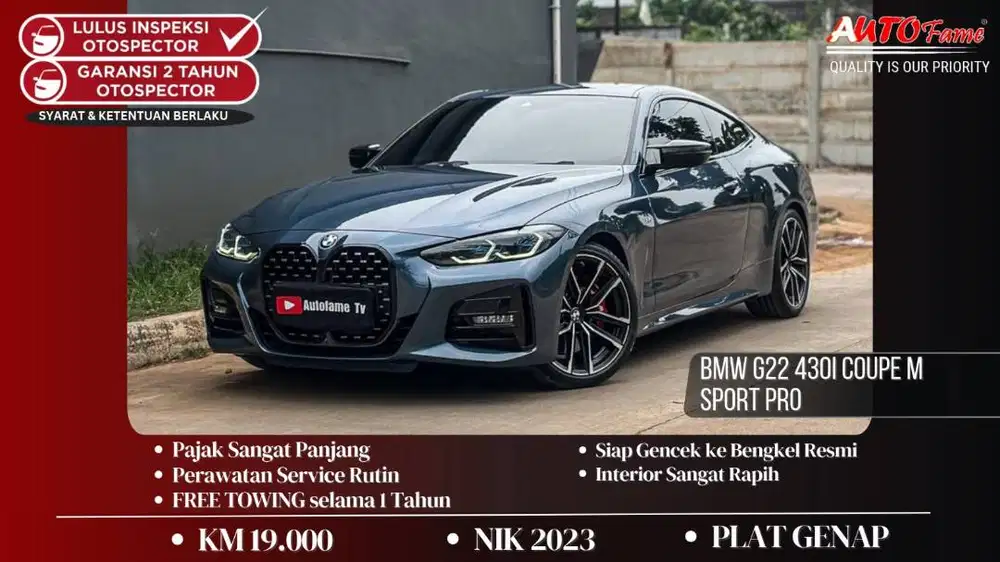 KM19RB BMW G22 430i Coupe M Sport Pro Arctic Race Blue On Black 2023