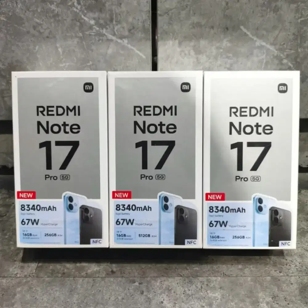 READY REDMI NOTE 17 PRO 5G RAM 8+8/256 GB