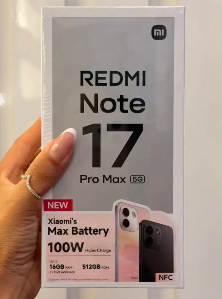 READY REDMI NOTE 17 PRO MAX 5G RAM 8+8/256 GB