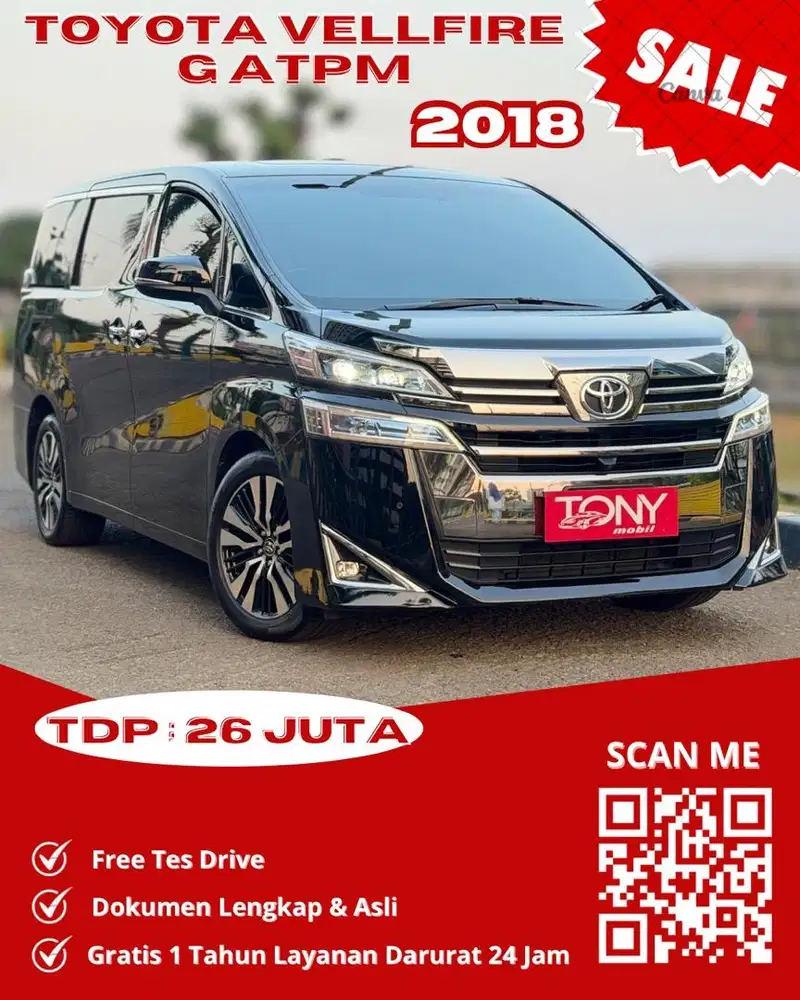 Toyota Vellfire 2.5 G ATPM 2018 Hitam