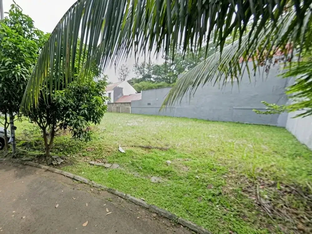 kavling depan taman di kencana loka bsd harga murah luas 253 m