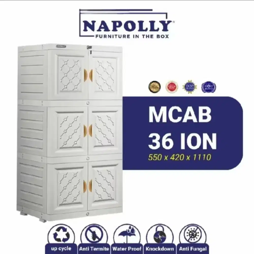 LEMARI 3 SUSUN MERK NAPOLLY