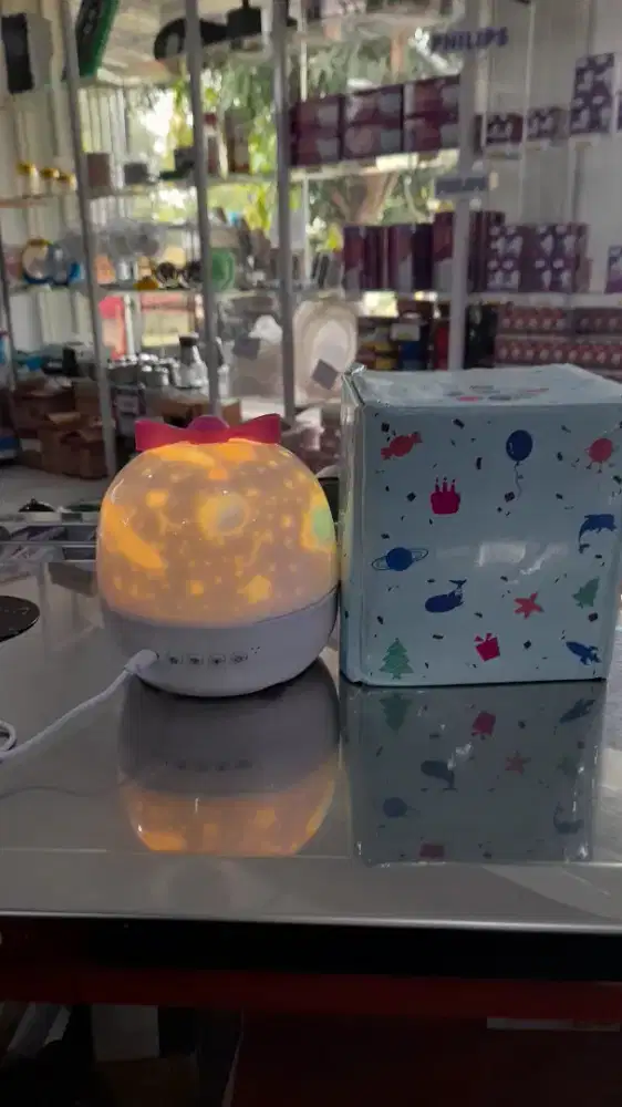 Lampu Tidur Proyektor Putar Bonus 6 Set Film & USB