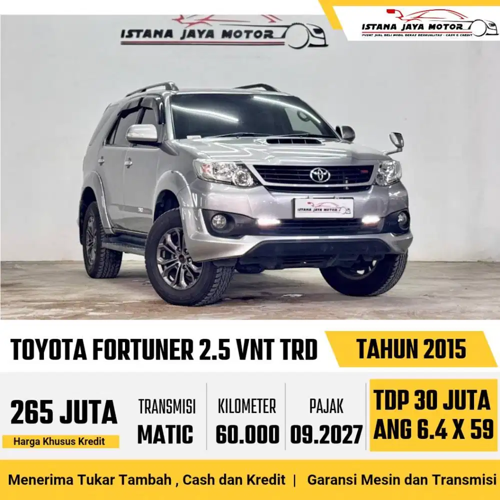 KM 60RB !! Toyota Fortuner G VNT TRD 2.5 Diesel Automatic 2015