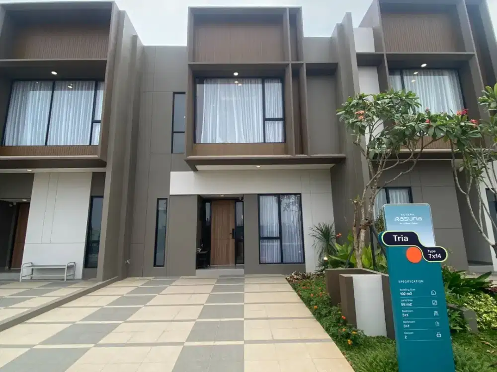 TRIA 7×14 RYIL SUTERA RASUNA, LEGA DENGAN 3+1 KAMAR