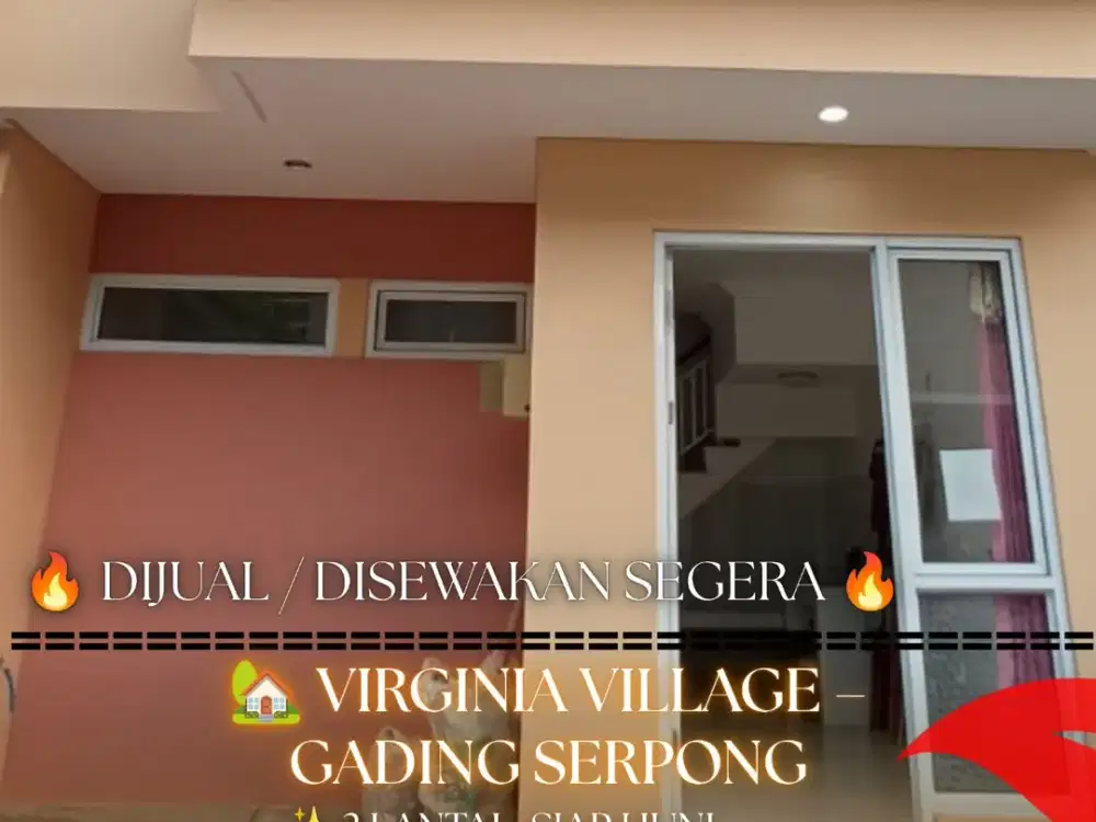 Dijual Rumah 2 Lantai Siap Huni di Virginia Village Paramountland, Gading Serpong