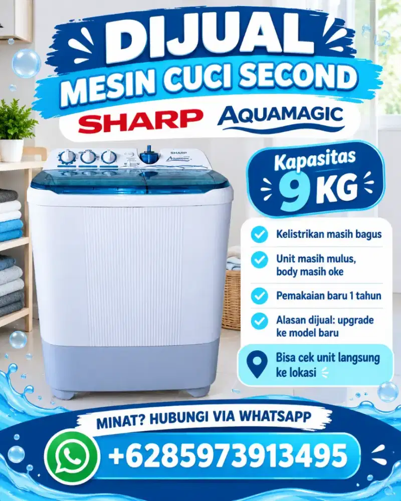 JUAL MESIN CUCI SECOND