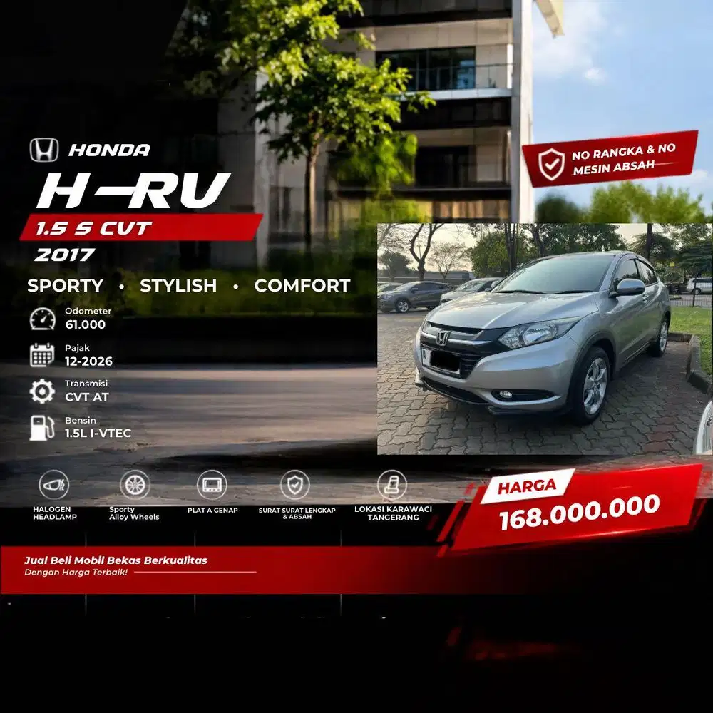 Honda HRV S AT 2017 Silver Low Km