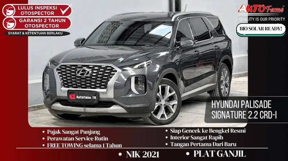 Hyundai Palisade Signature 2.2 CRD-i NIK 2021 Graphite Gray On Red