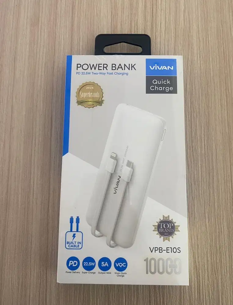 powerbank vivan e10s white