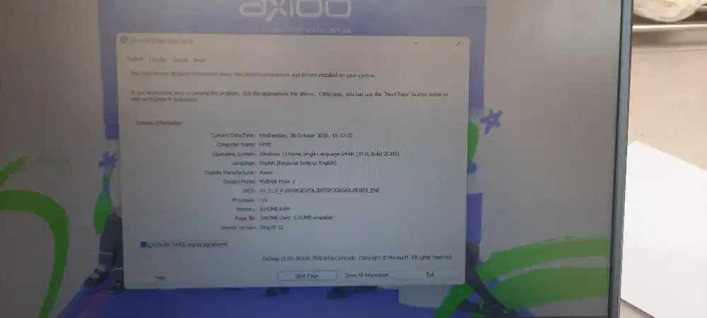 Laptop Axioo Mybook Hype 1