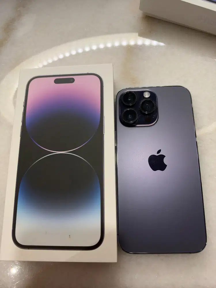 Apple Iphone 14 Pro Max Deep Purple 256 GB Ex Ibox Fullset Mulus