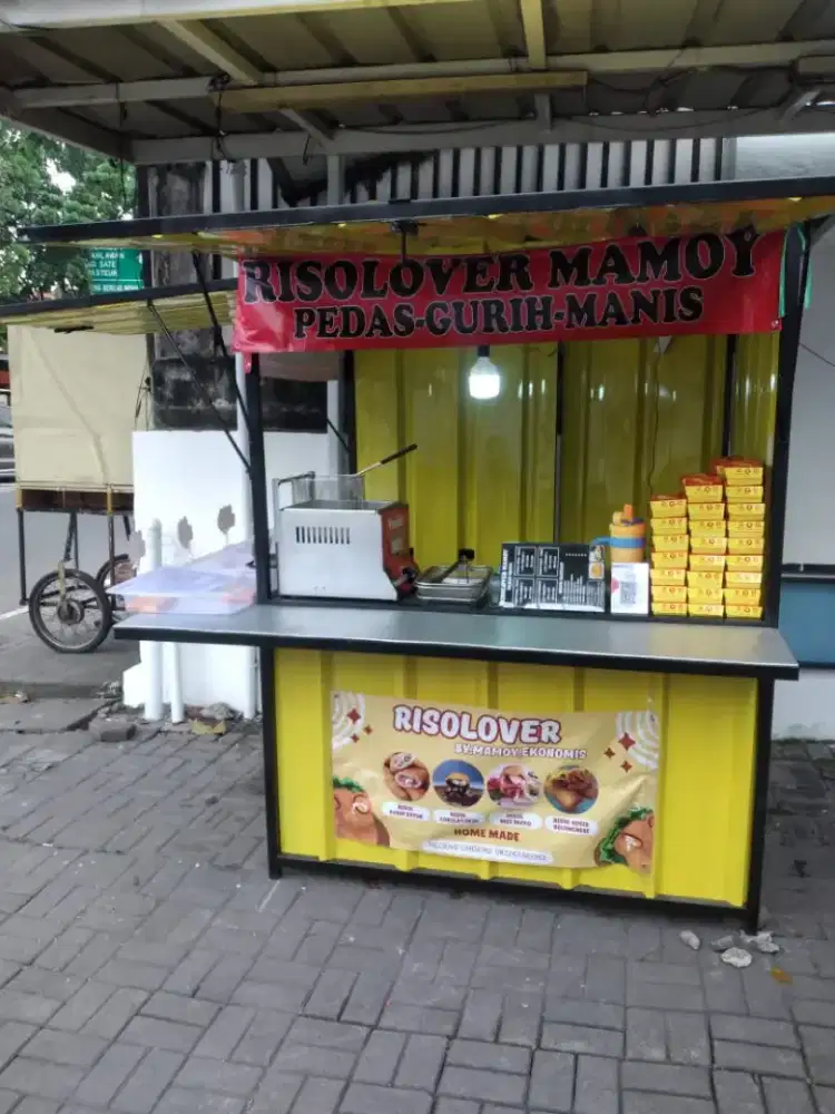 Booth Kontainer Gerobak Usaha Siap Pakai Mulus Bandung