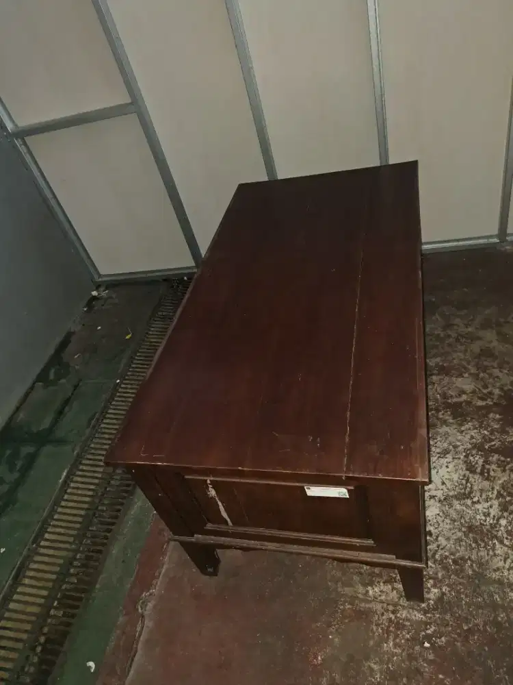 MEJA KERJA KAYU JATI