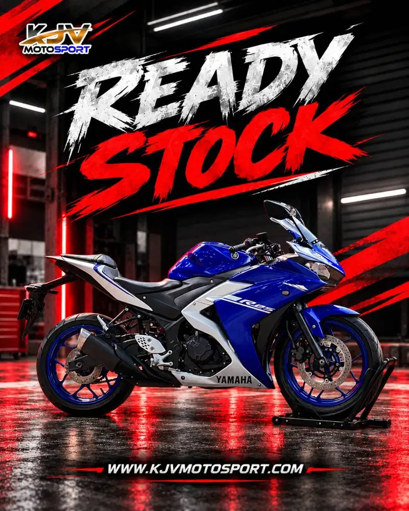 YAMAHA R25 OLD 2017 BIRU KM LOW KONDISI MULUS TANPA MINUS