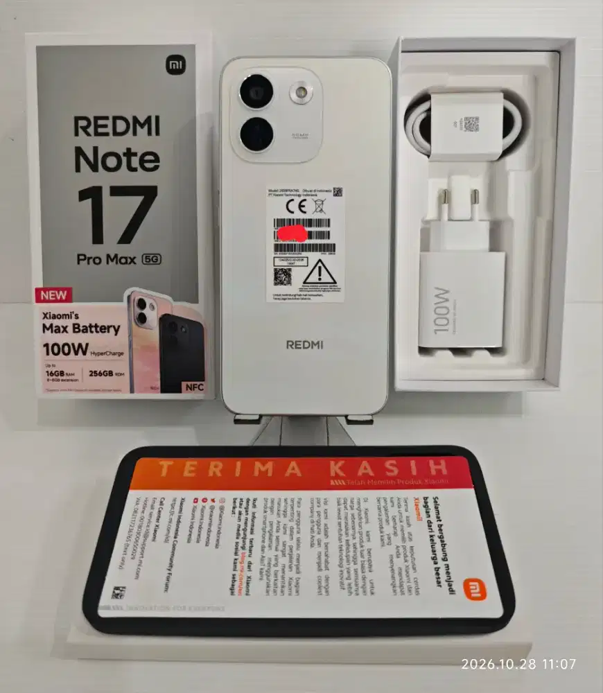 Xiaomi Redmi Note 17 Pro Max 5G 8/256 Gb Openbox saja fresh bs TT/BT