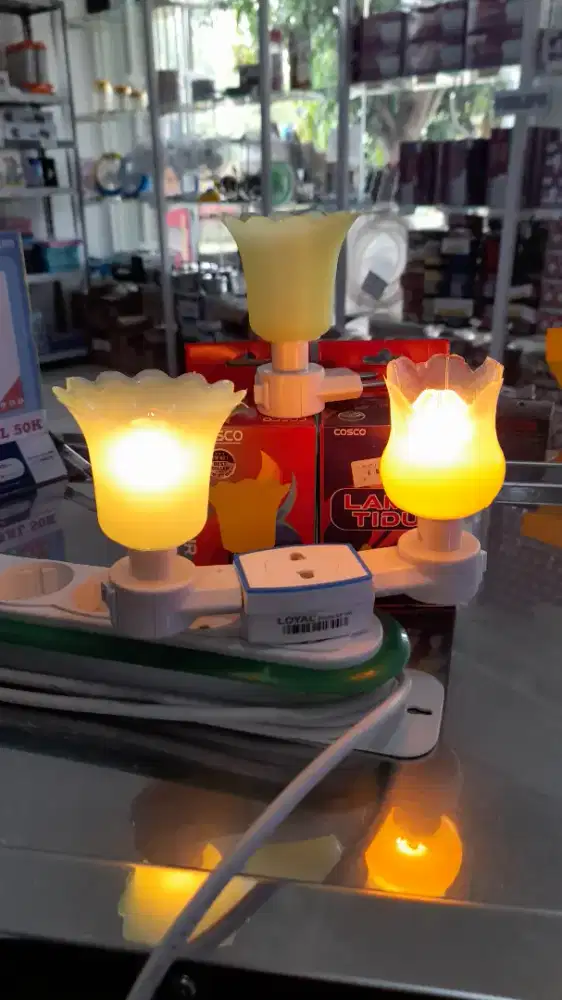 Lampu Tidur Kuning Cosco Fitting Colok + Switch