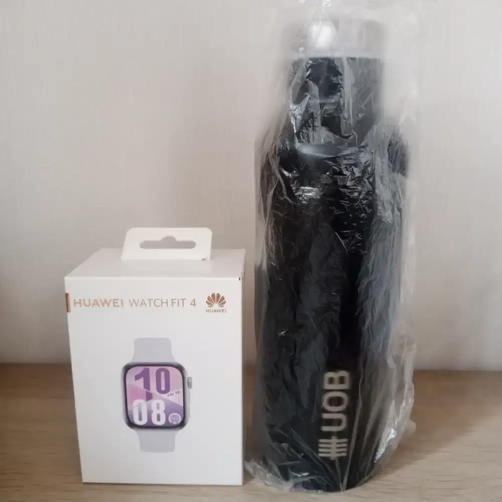 HUAWEI Watch fit 4 Ungu, bonus Botol Minum Stainless steel