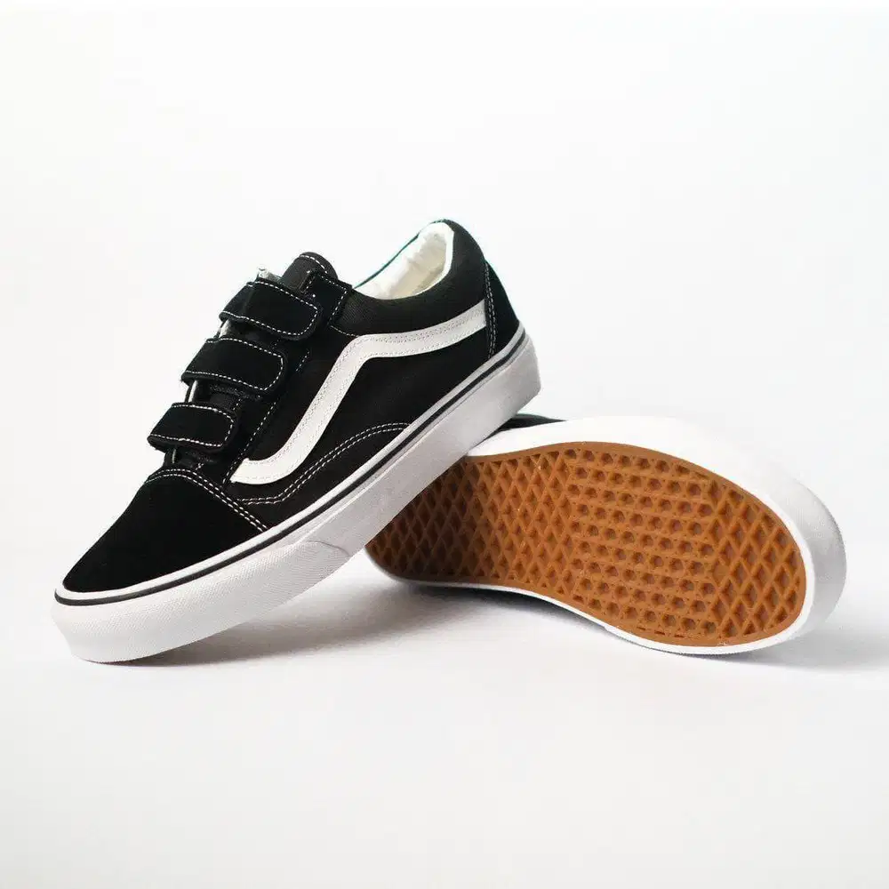 Vans Old Skool Velcro Black White