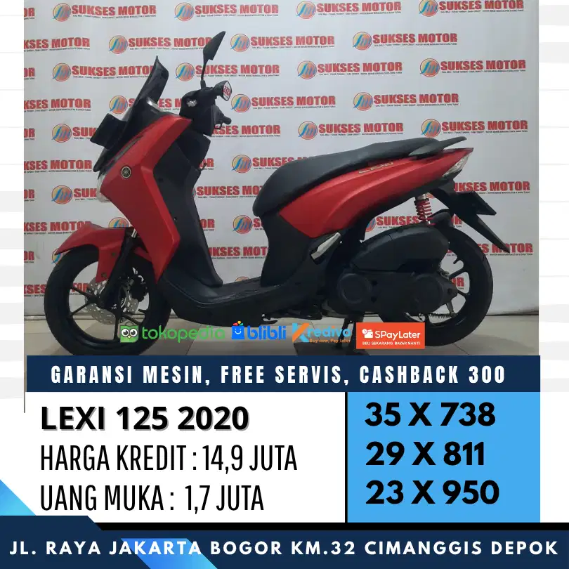 YAMAHA LEXI 125 TH 2020 PAJAK PANJANG CASH KREDIT SYARAT KTP KK