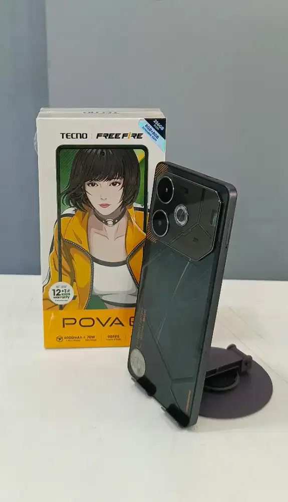 tecno pova 6 8/256,no minus,fulset,belum bongkar,seken mulus,hp gaming