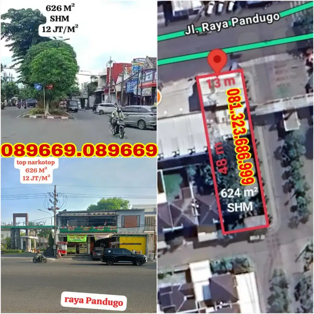 Raya Pandugo dkt Rungkut Wiguna Medokan Gunung Anyar Puri Mas Alana