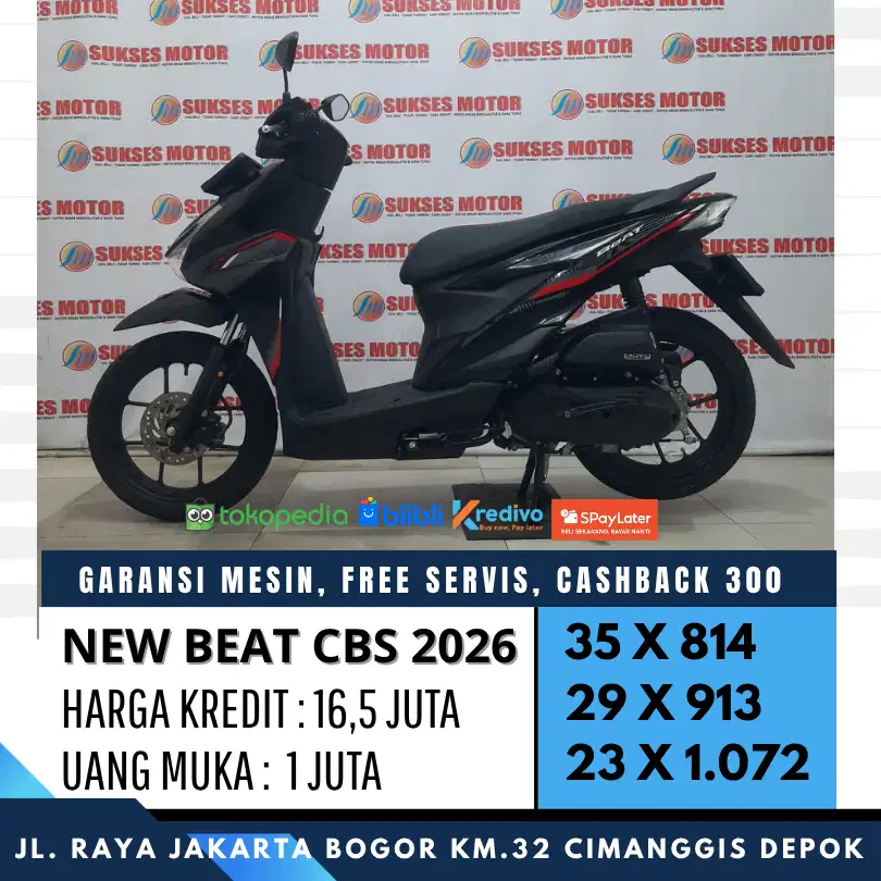 HONDA NEW BEAT CBS 2026 PROMO KREDIT CICILAN RINGAN UNIT ISTIMEWA