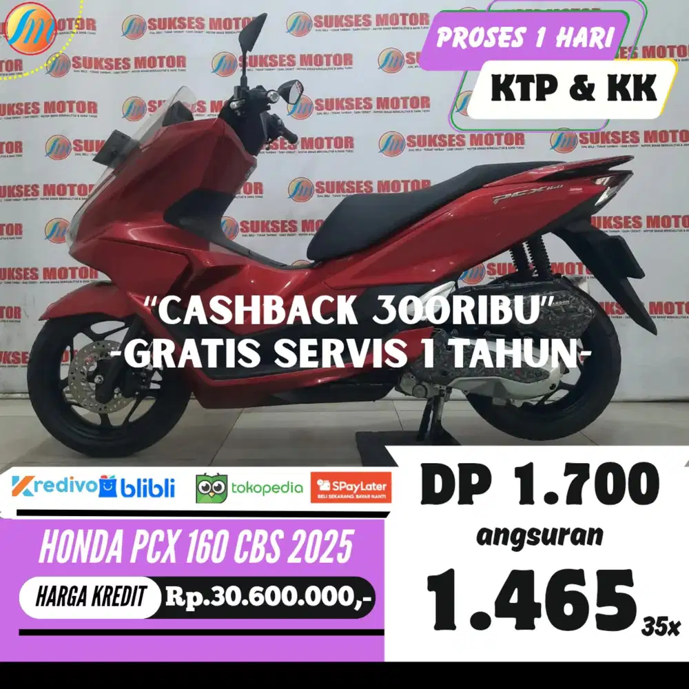 HONDA PCX 160 CBS 2025 KREDIT MURAH ANGSURAN TERJANGKAU BERGARANSI