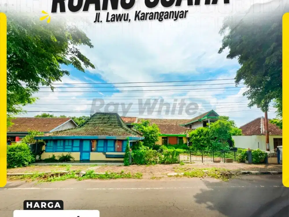 Ruang Usaha Sewa di Jl Lawu karanganyar Cocok Untuk Resto Etnik jawa