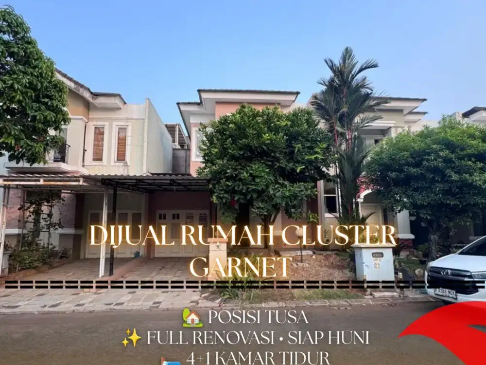 Dijual Rumah Renovasi Cluster Garnet – Posisi Tusuk Sate