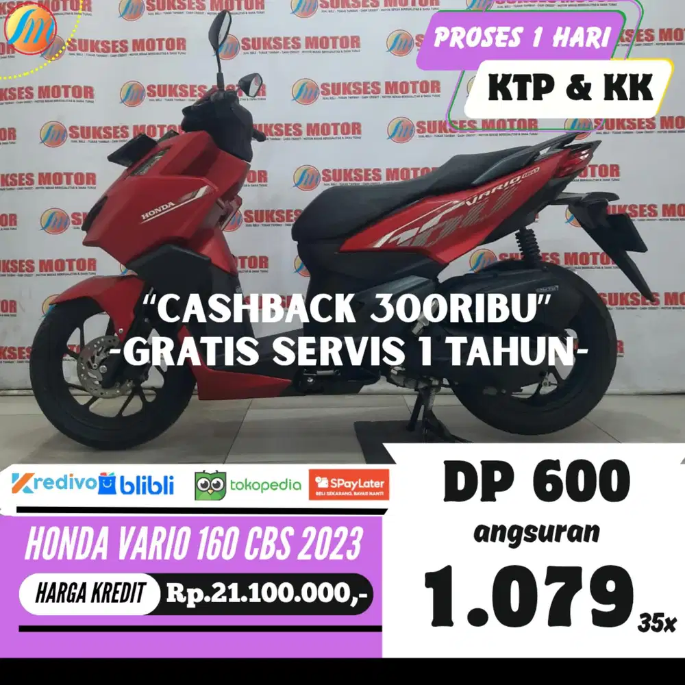 DP PROMO 600RB HONDA VARIO 160 CBS 2023 ANGSURAN SANGAT RENDAH