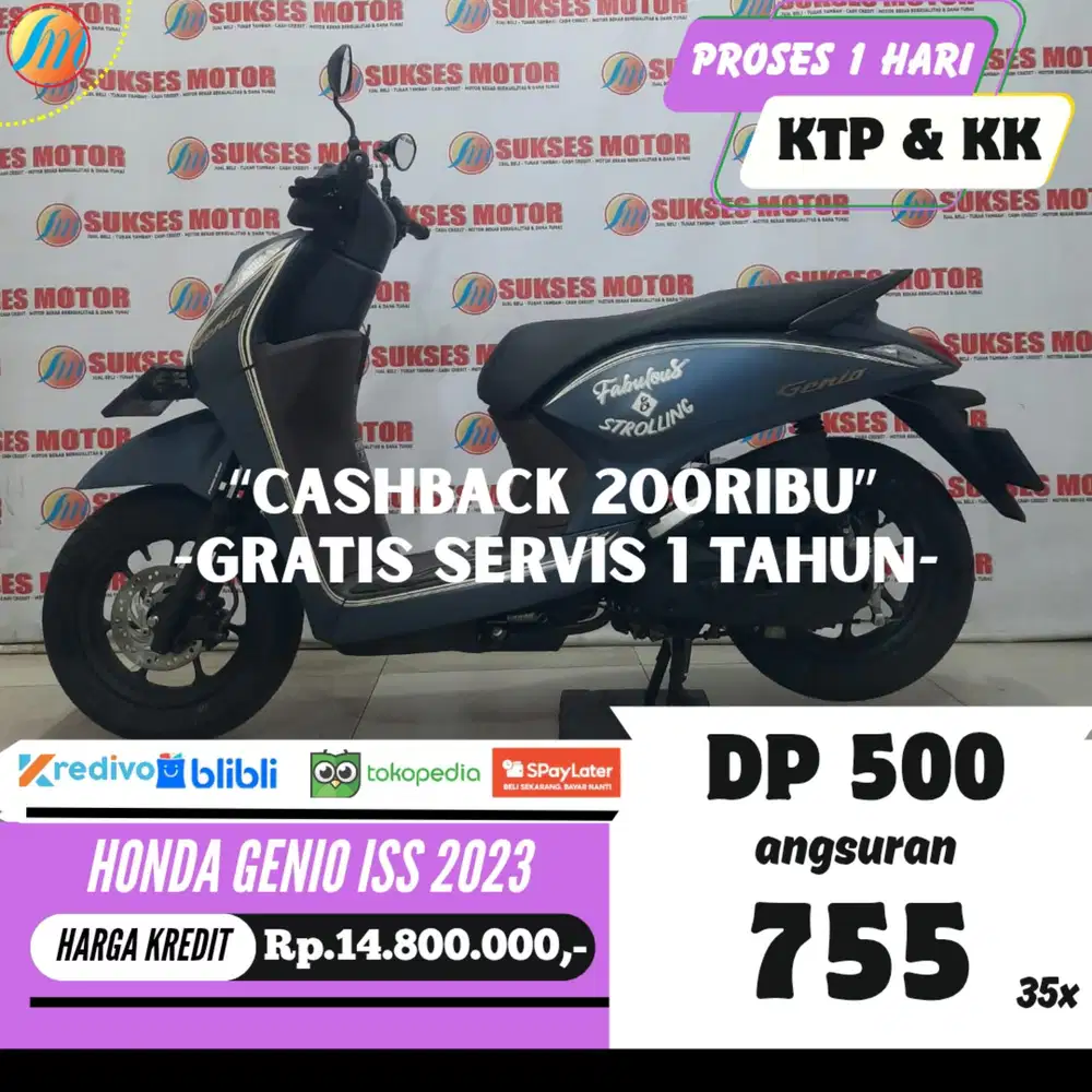 DP 500RIBU HONDA GENIO ISS 2023 ANGSURAN SANGAT RINGAN BERGARANSI