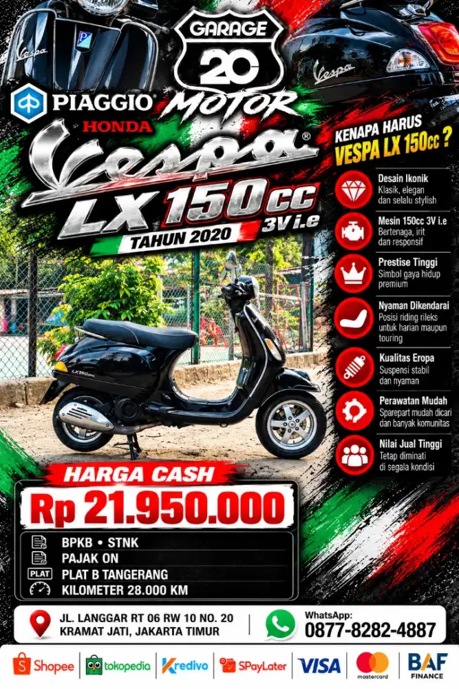 Piaggio Vespa LX 150cc 3Vie