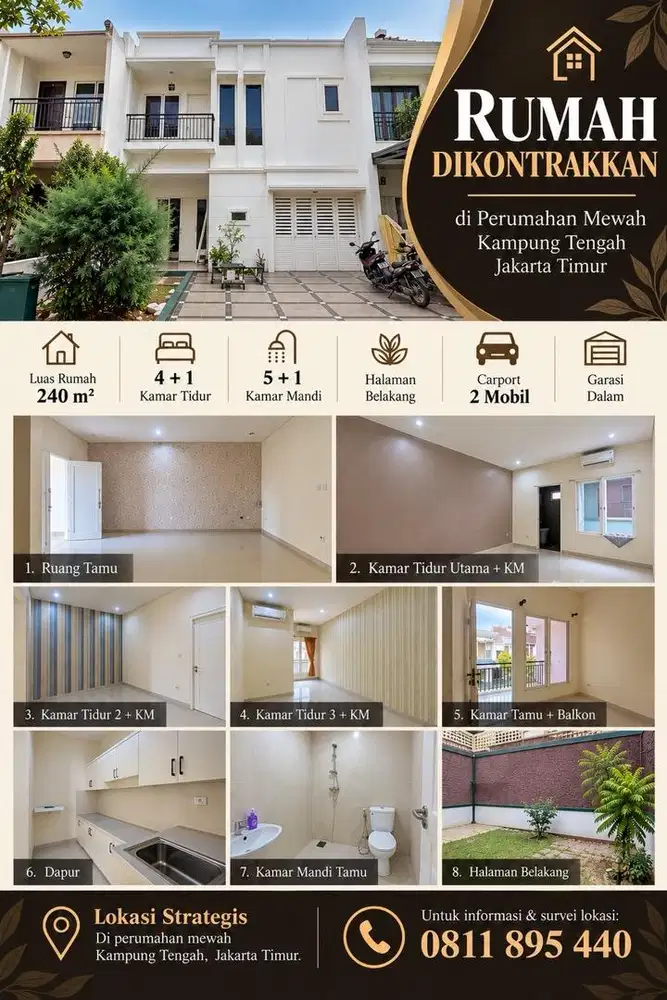 Dikontrakan rumah mewah di taman gedong