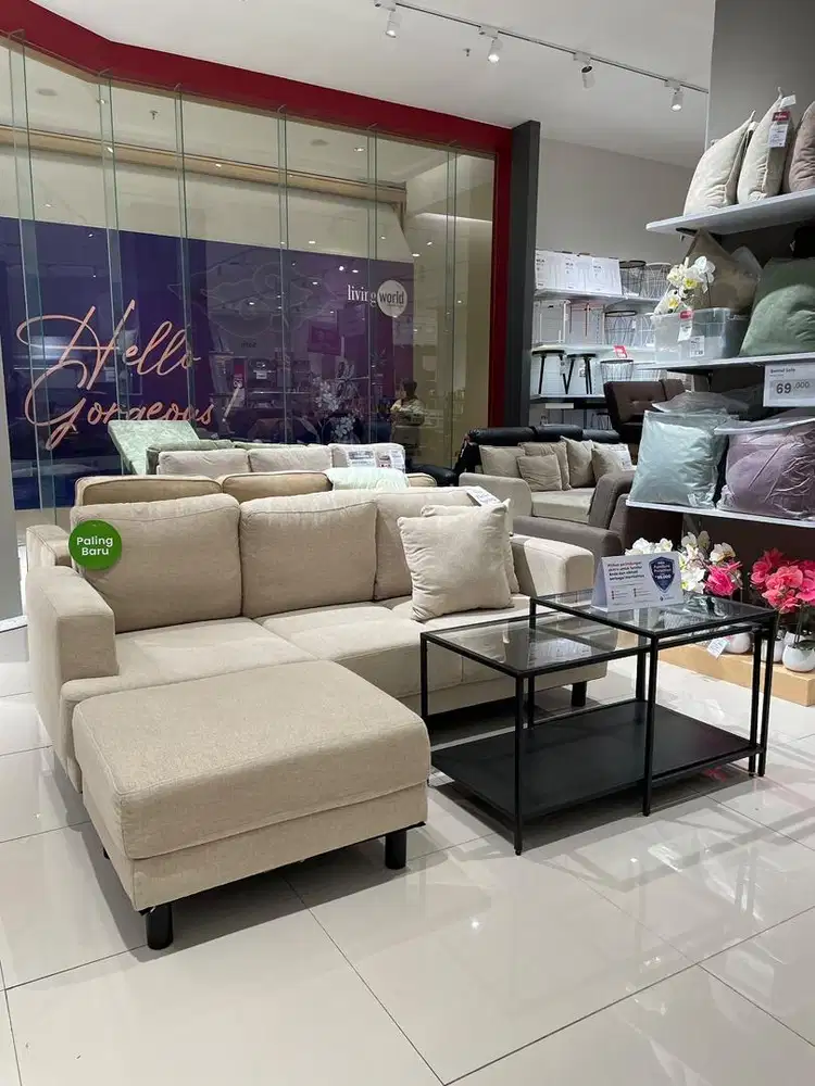 Sofa L fabric pocket spring