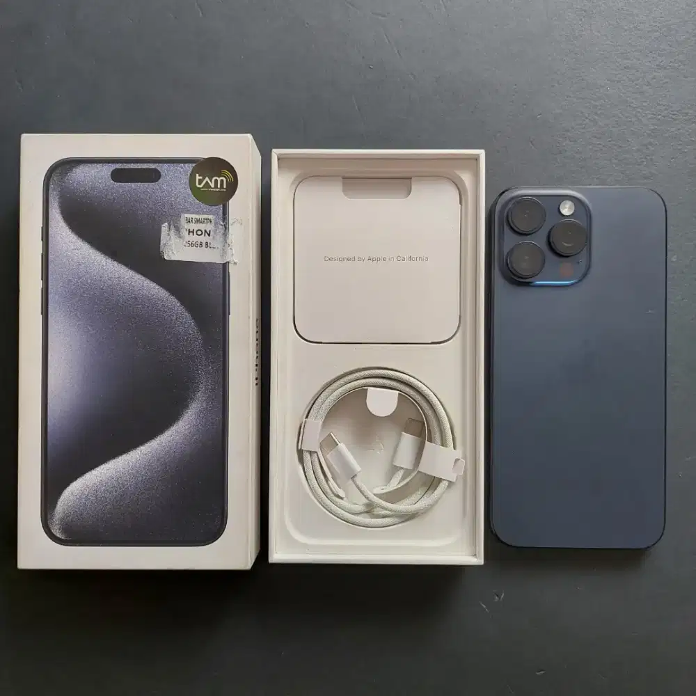 IPHONE 15 PRO MAX 256GB BLUE TITANIUM EX GARANSI RESMI